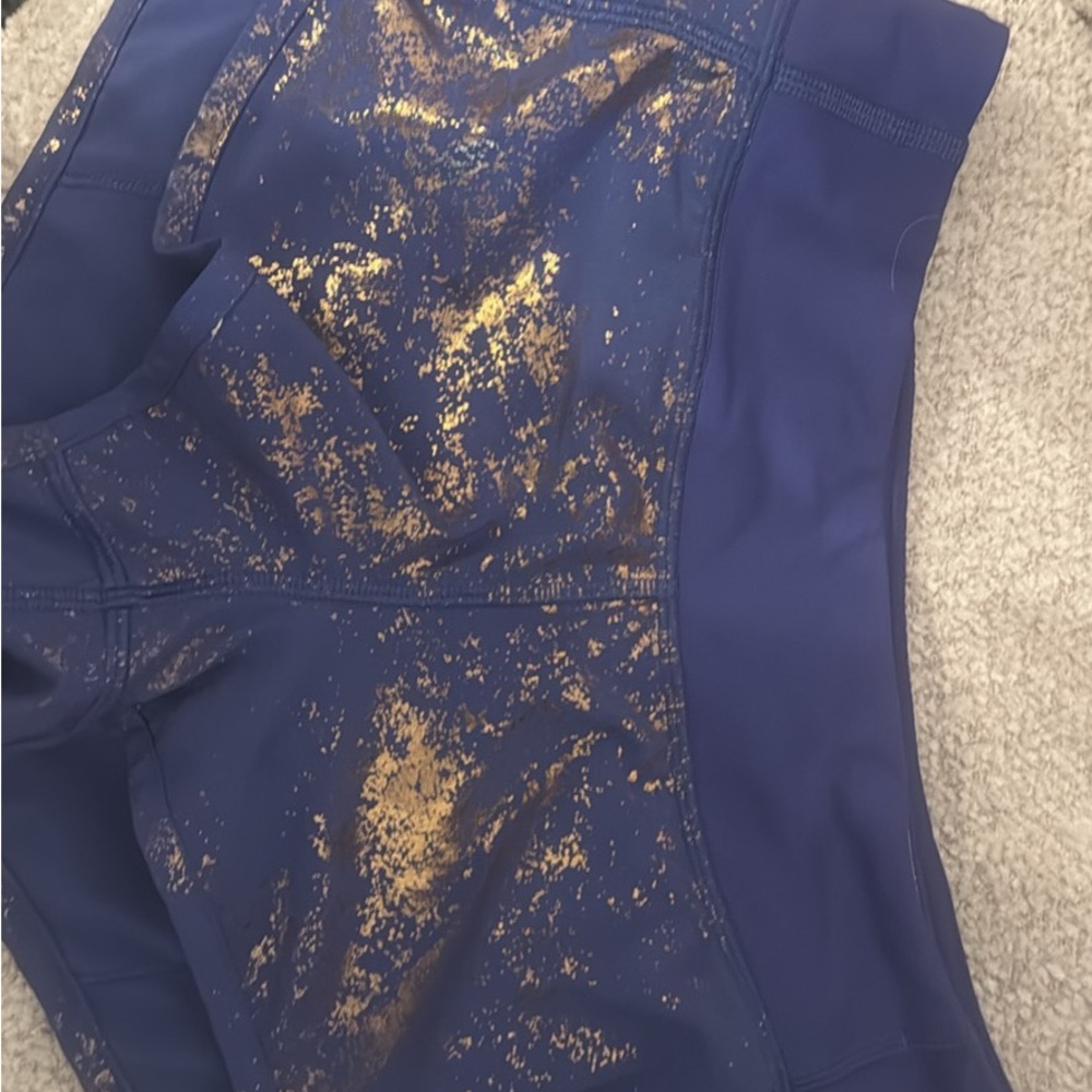 Ivivva size 10 special edition shorts with liner. Purple with gold ❤️